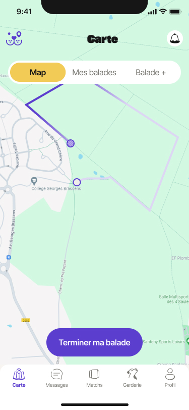Capture d'écran de l'application Nos Chiens et Nous - Balade